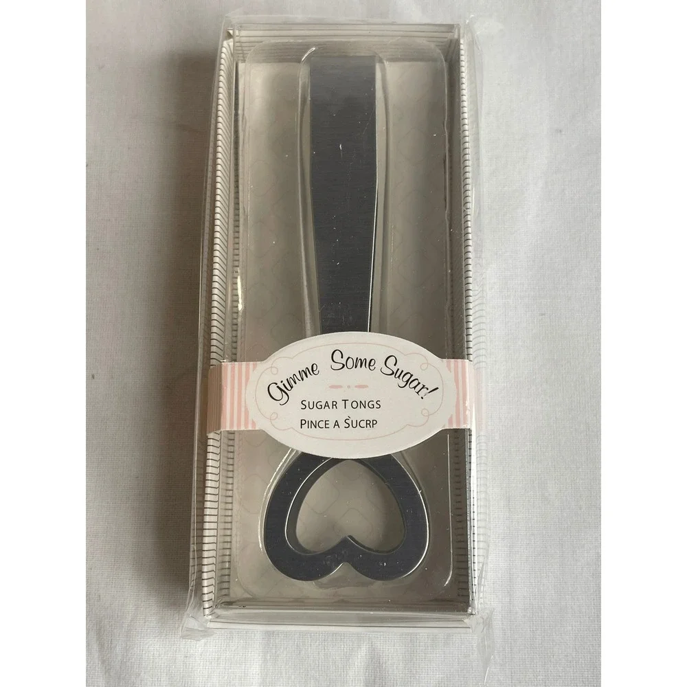 40pc Bulk Heart Sugar Tongs Silver Stainless‎ Steel Wedding Bridal Shower Favors